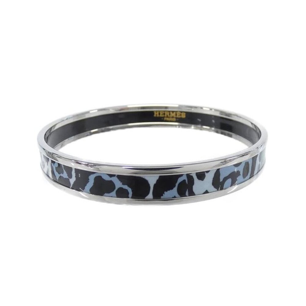 Hermes Leopard Print Stainless Steel Bangle